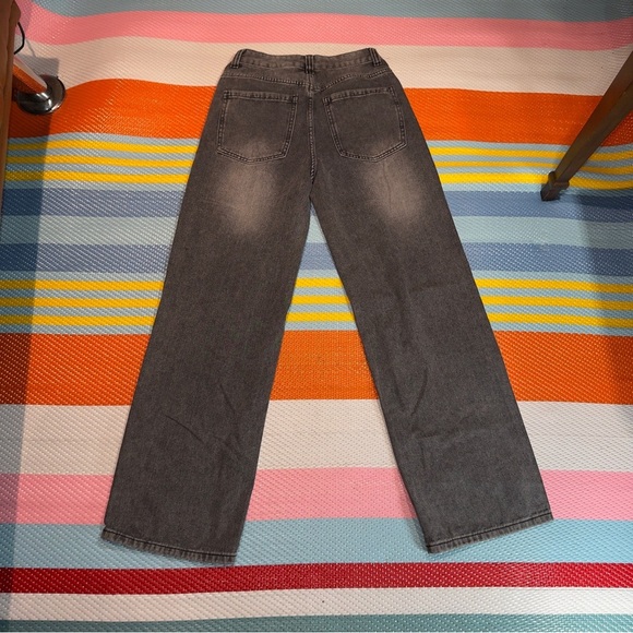 SHEIN Myoursa Dark Gray Women's Wide Leg Jeans Size XSmall (2) - Picture 2 of 3